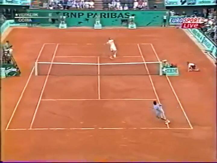 Incidente de lanzamiento de raqueta de Guillermo Coria durante la semifinal de Roland Garros 2003