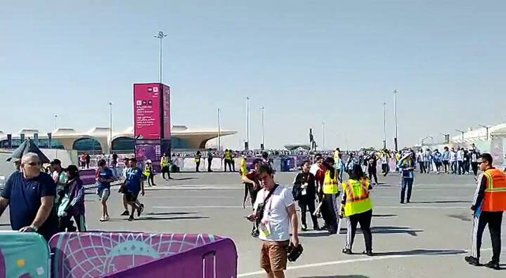Los hinchas argentinos comienzan a llegar al estadio