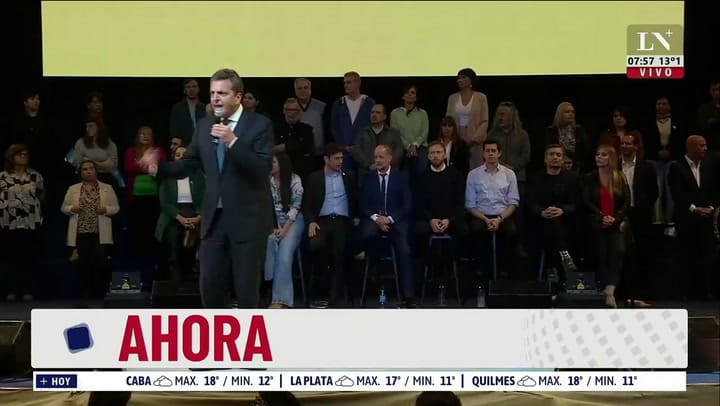 Sergio Massa: 'Voy a dejar cada gota de sudor para garantizar el triunfo'