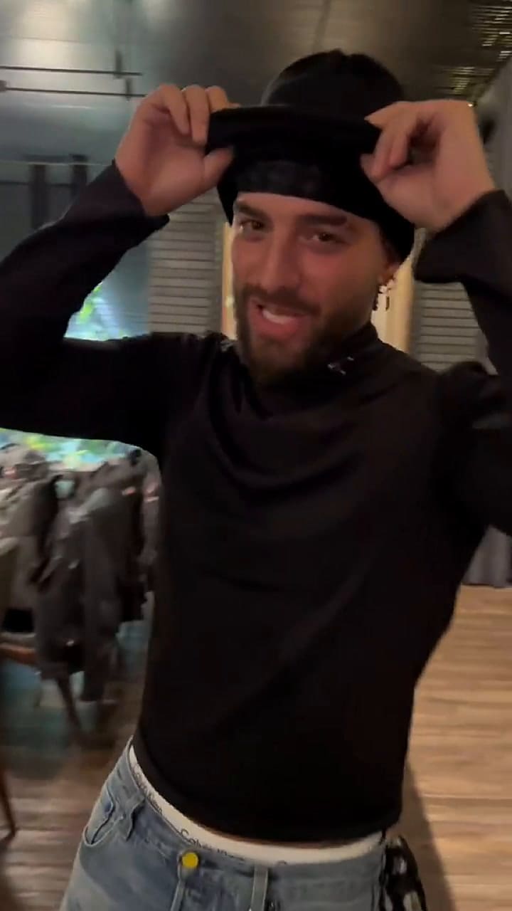 El particular disfraz que usó Maluma para que no lo reconocieran (TikTok @maluma)