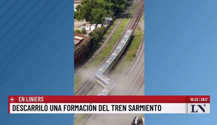 Descarriló una formación del Tren Sarmiento