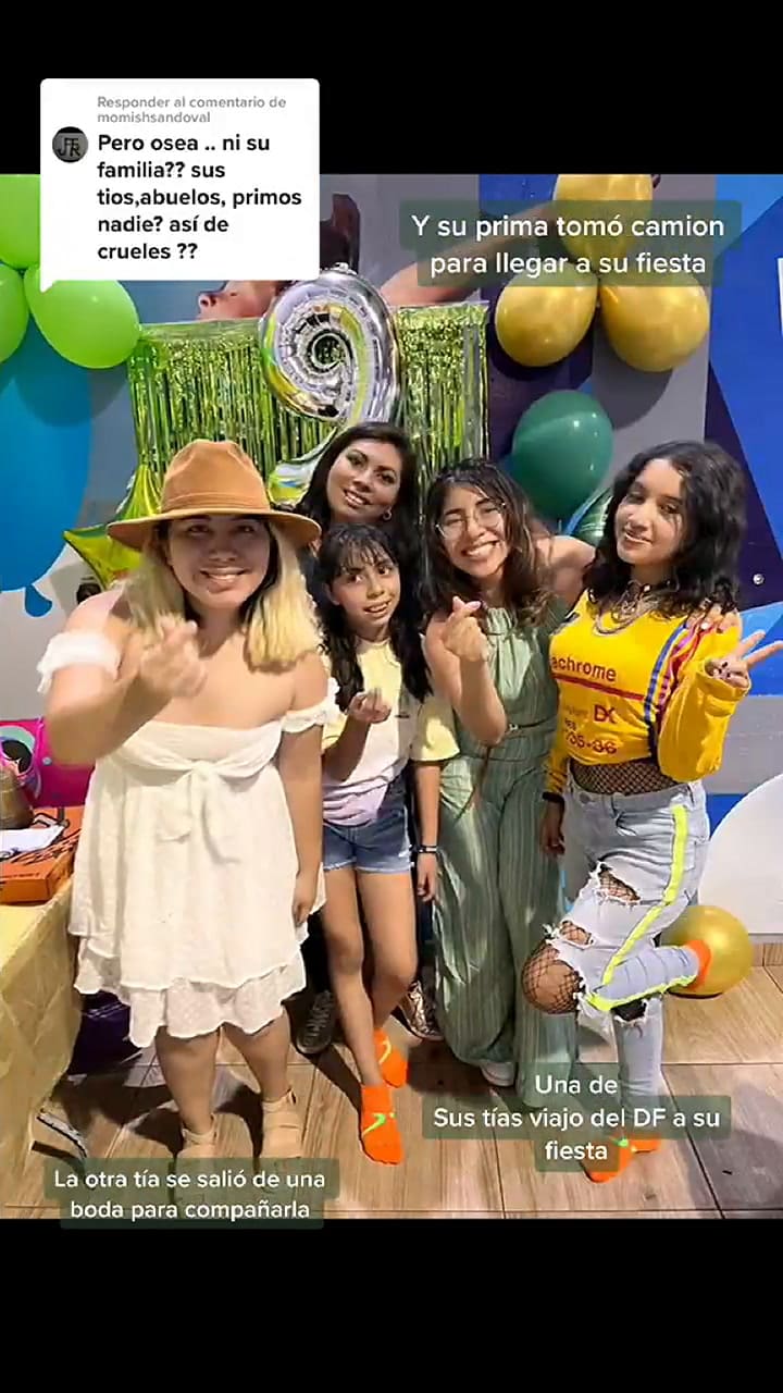 Nadie asistió a su fiesta de cumpleaños, pero su familia llegó al rescate