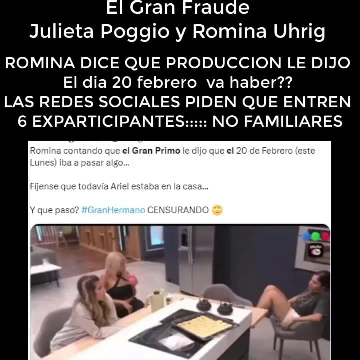 Romina asegura que el 20 va a haber...