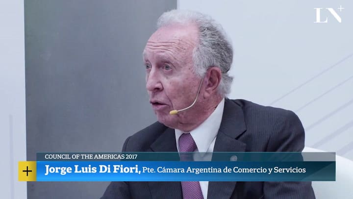Entrevista a Jorge Luis Di Fiori, Presidente de la Cámara Argentina de Comercio y Servicios, en el C
