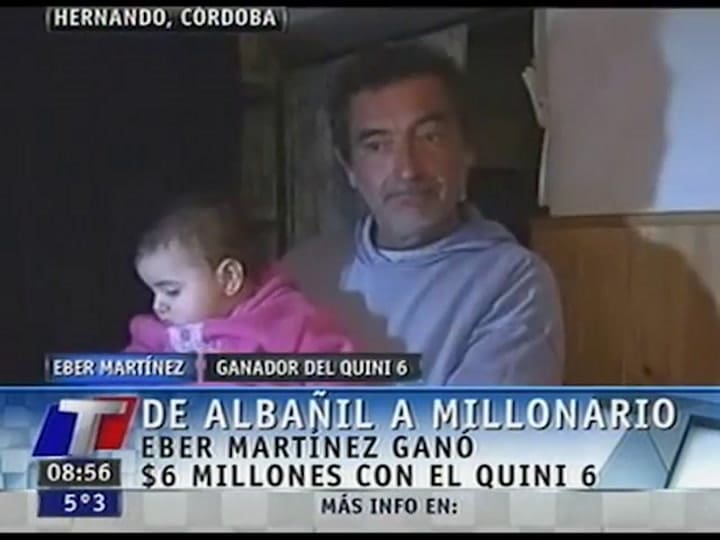La alegría del albañil que ganó el Quini