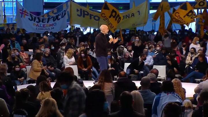 Arenga de Horacio Rodríguez Larreta en el cierre de campaña de Juntos por el Cambio