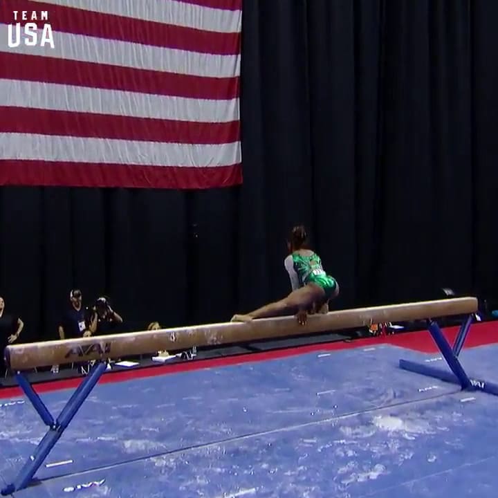 Simone Biles se convirtió en la primera mujer en hacer un triple-doble - Fuente: @TeamUSA
