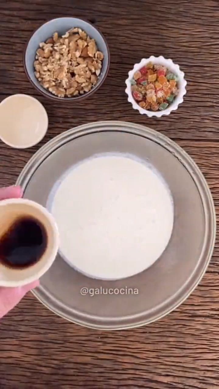 Receta del helado sabor pan dulce