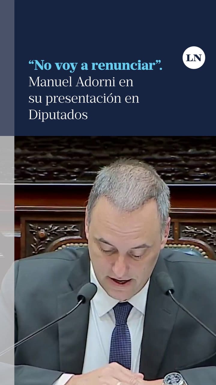"No voy a renunciar" aseguró Manuel Adorni en su presentación en Diputados