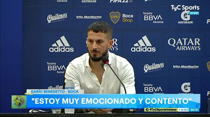 Benedetto fue presentado en Boca