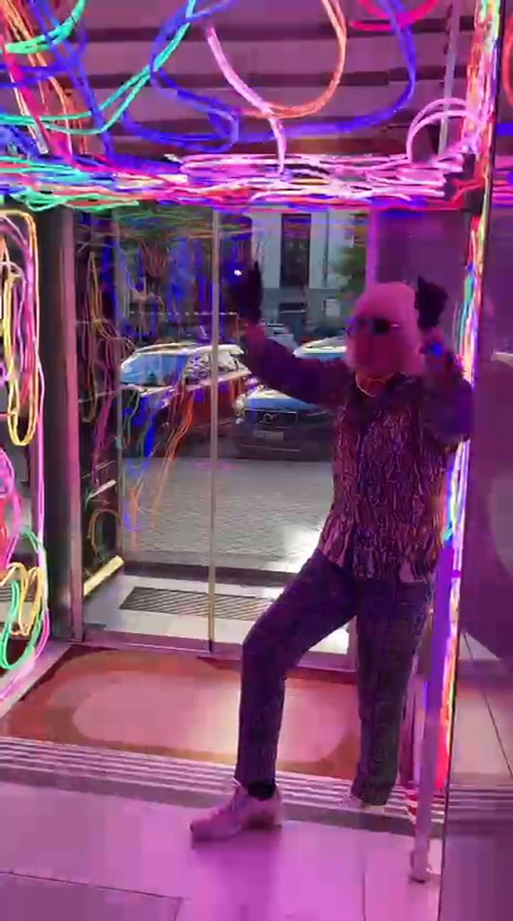 "Arte, arte, arte es un grito de guerra", decía este mediodía Marta Minujín en Madrid