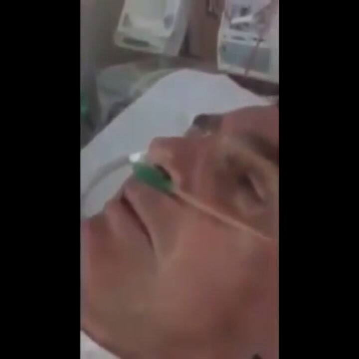 Bolsonaro habló desde la cama del hospital - Fuente: Twitter