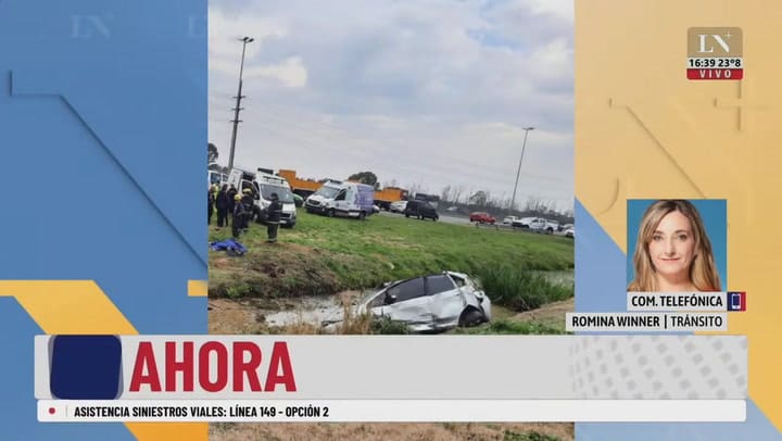 Despiste y vuelvo en Autopista Buenos Aires - La Plata: un muerto