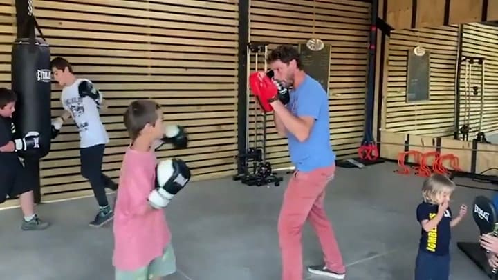 Gonzalo Valenzuela entrenó junto a sus hijos