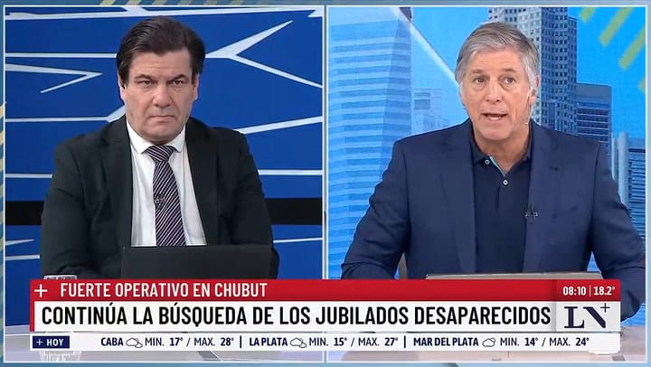 Chubut: sigue la busqueda de los jubilados desaparecidos