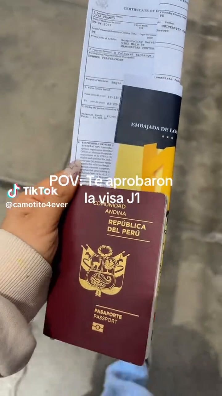 En su caso, la visa fue aprobada y recibió el pasaporte seis días después de la entrevista