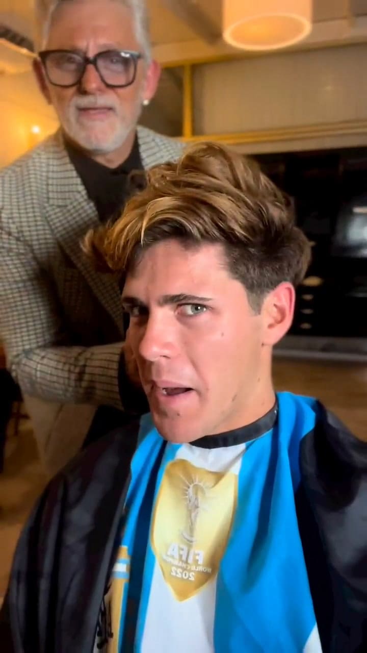 Marcos de Gran Hermano conoció al peluquero de la selección argentina