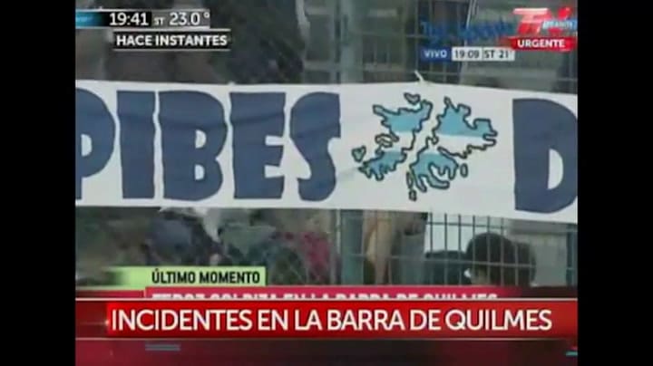 Incidentes en la barra de Quilmes