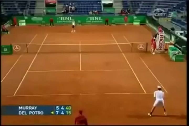 Tensión entre Del Potro y Murray - Fuente: YouTube