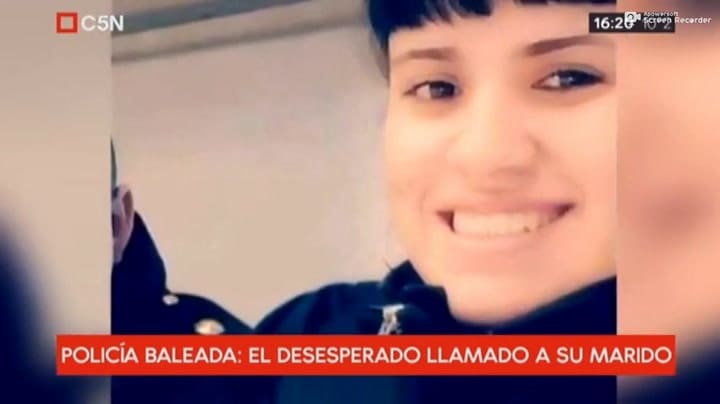 El desgarrador audio de la policía baleada a su pareja. Fuente: C5N