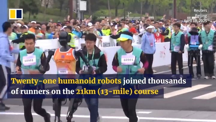 La primera media maratón de robots se hizo en Beijing el sábado 19 de abril de 2025