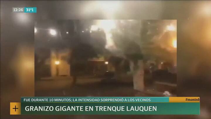 Impresionante granizo en Trenque Lauquen