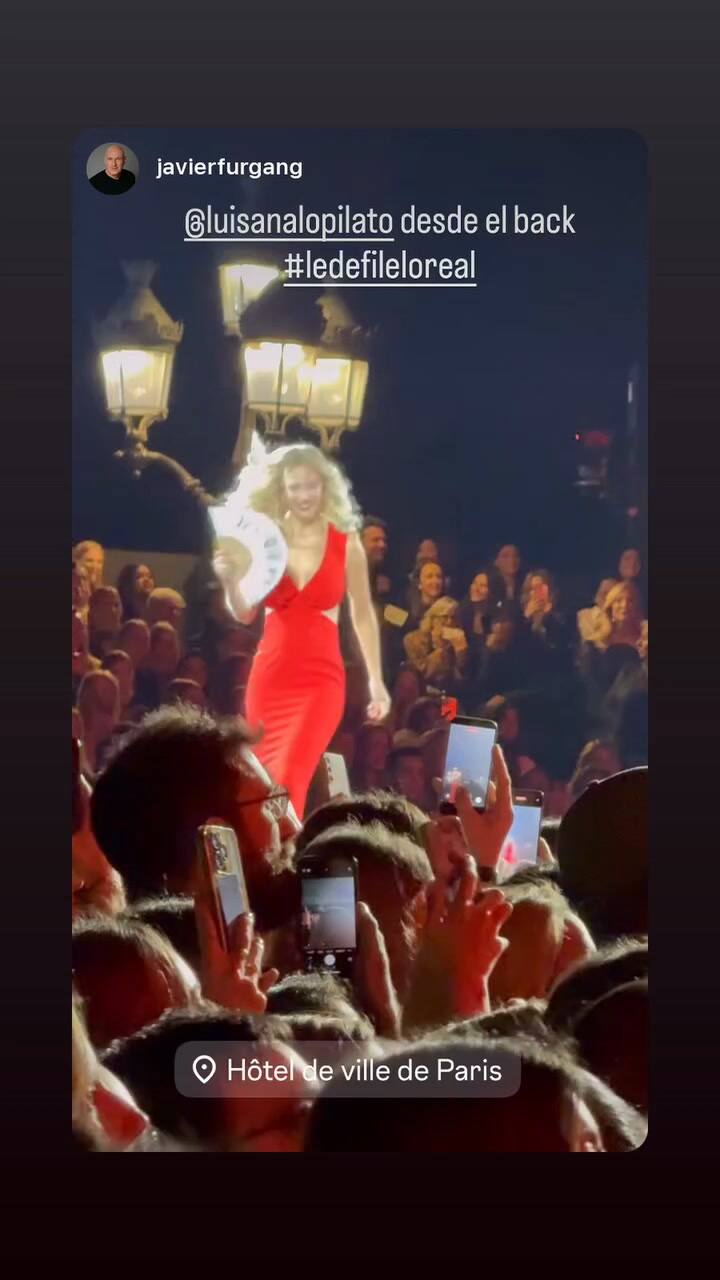 Luisana Lopilato en la Semana de la Moda de París