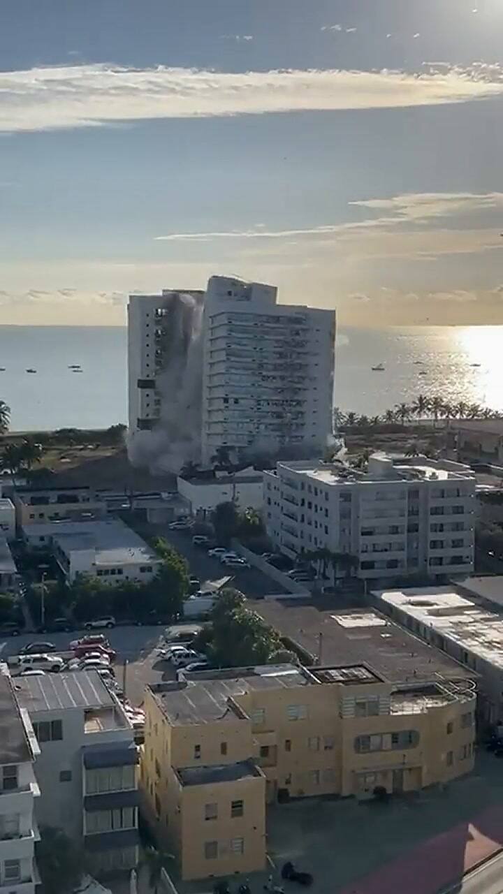 Demolieron el hotel Deauville en Miami y cientos de personas fueron testigos