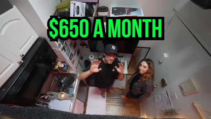 Un youtuber mostró el departamento más pequeño de Nueva York.