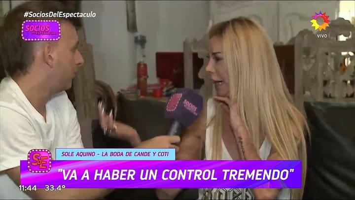 Soledad Aquino conto la exigencia que Cande Tinelli impuso en su boda