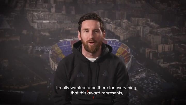 El agradecimiento de Messi - Crédito: Laureus