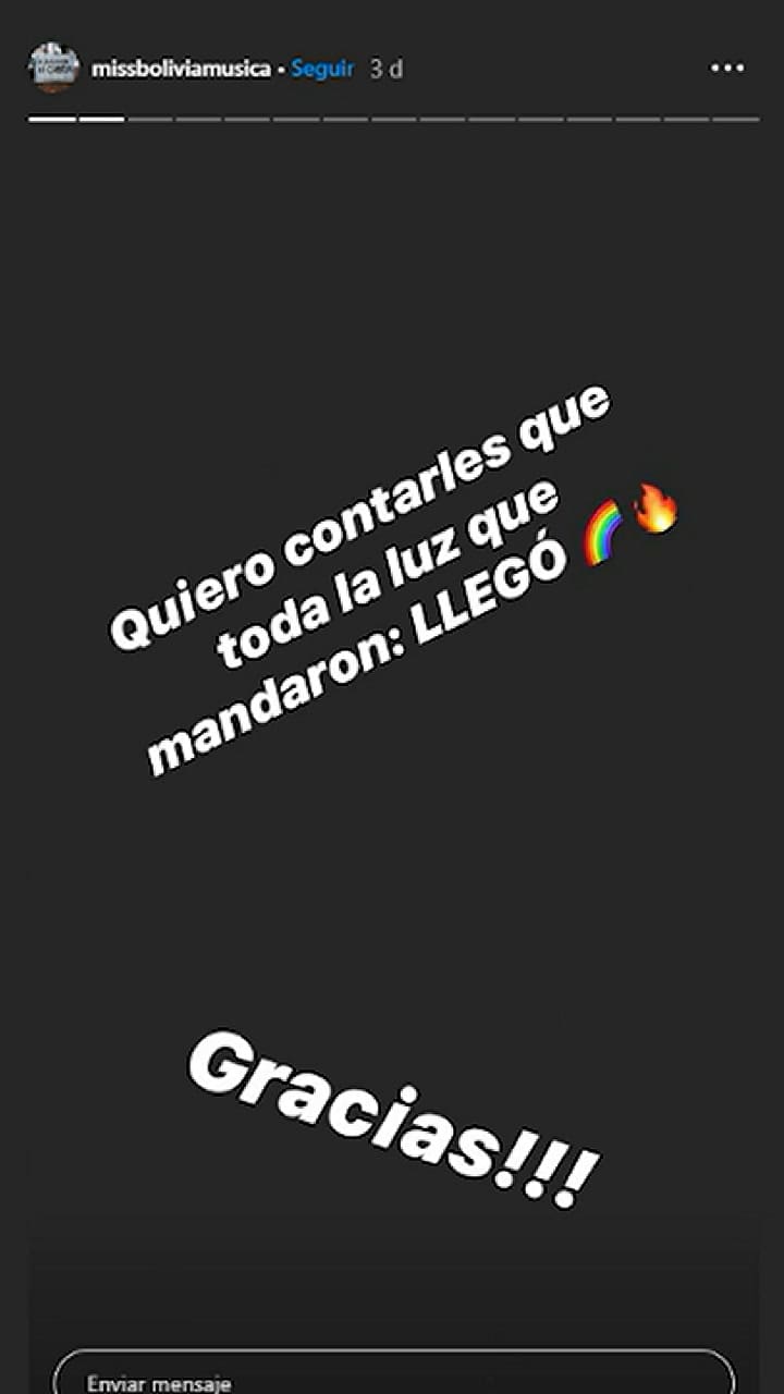 Miss Bolivia y sus stories sobre violencia - Fuente: Instagram