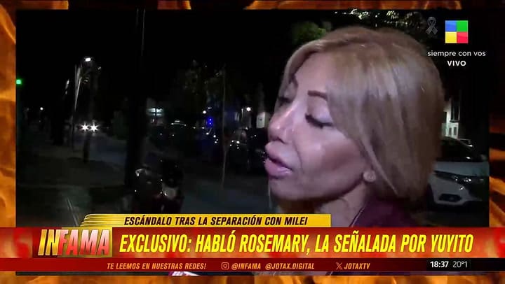 Rosemary habló tras la separación de Yuyito y Javier Milei
