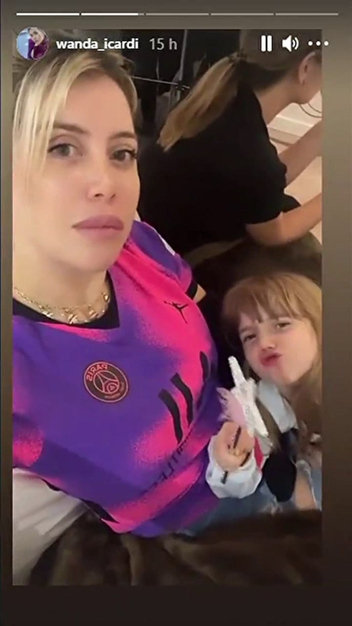 Champions League: Wanda Nara lució la camiseta del PSG de Mauro Icardi - Fuente: Instagram
