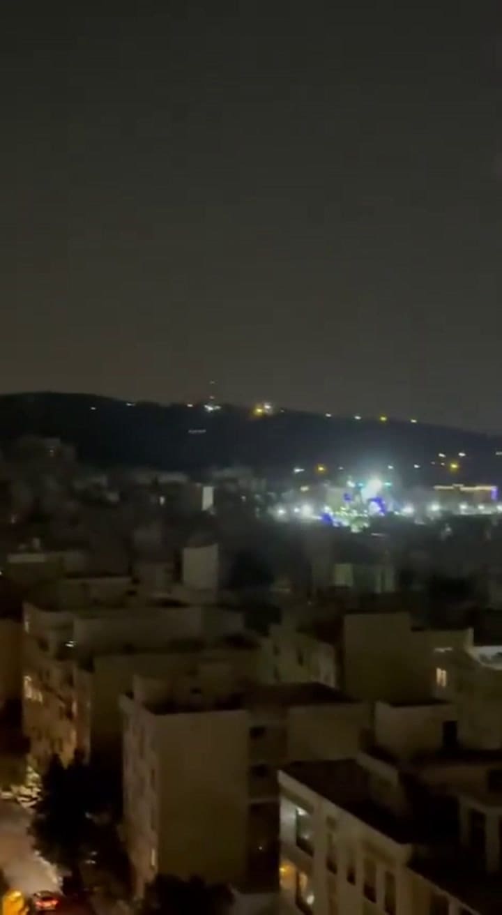 Imágenes de los instantes posteriores al ataque de Israel