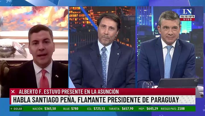 Santiago Peña, presidente de Paraguay en LN+