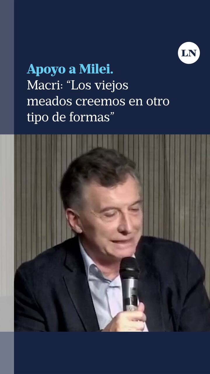 Macri: "Los viejos meados creemos en otro tipo de formas"