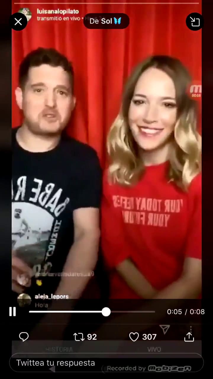 La reacción de Michael Bublé con Luisana Lopilato que provocó repudio - Fuente: Twitter