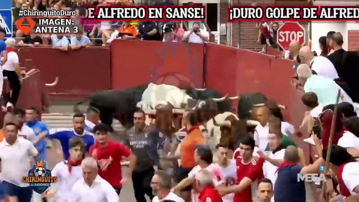 Así fue el impacto que sufrió Alfredo Duro tras ser embestido por un buey