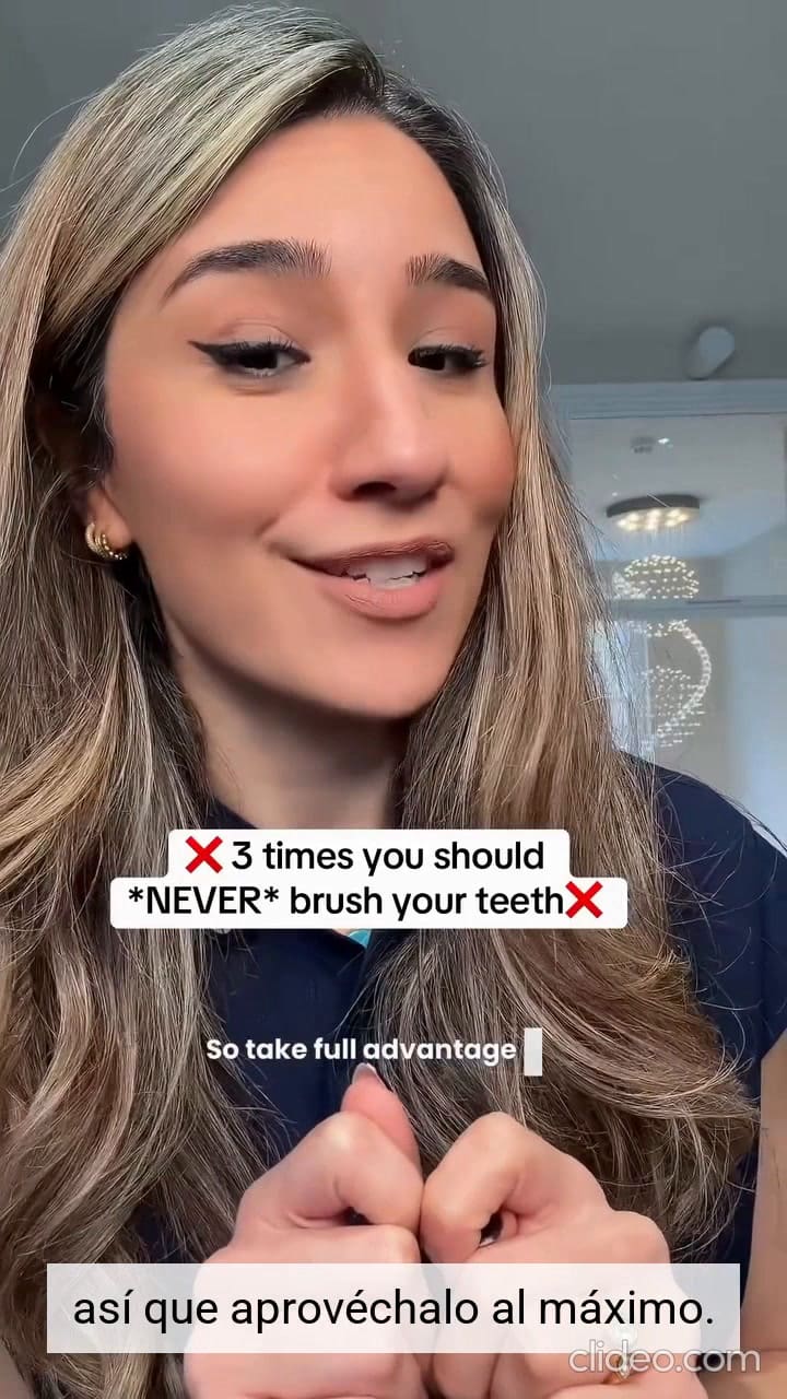 ¿Cuándo no es recomendado lavarse los dientes?