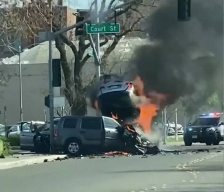 El incendio que provocó el choque del nene de 13 años