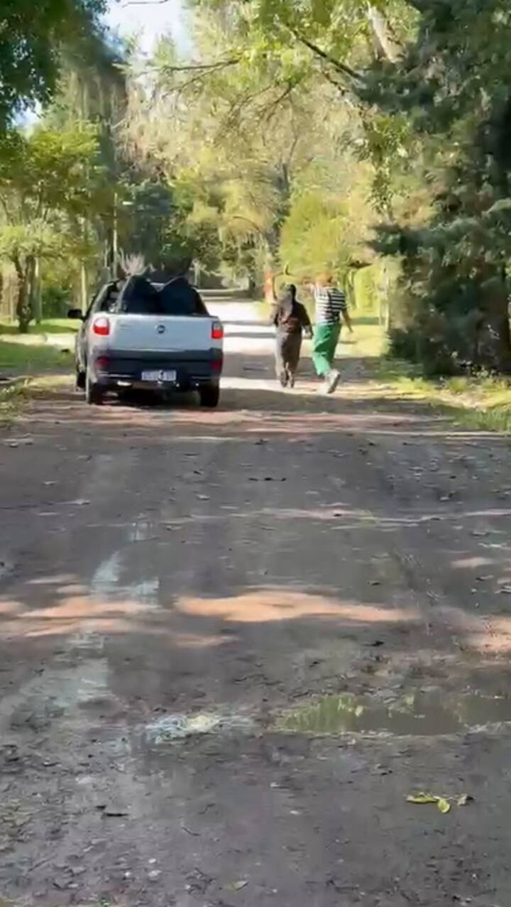 Así circulaba disfrazado de payaso un policía