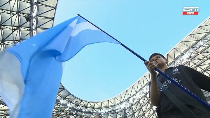 Himno argentino ante el encuentro con Gales en el Mundial de Rugby