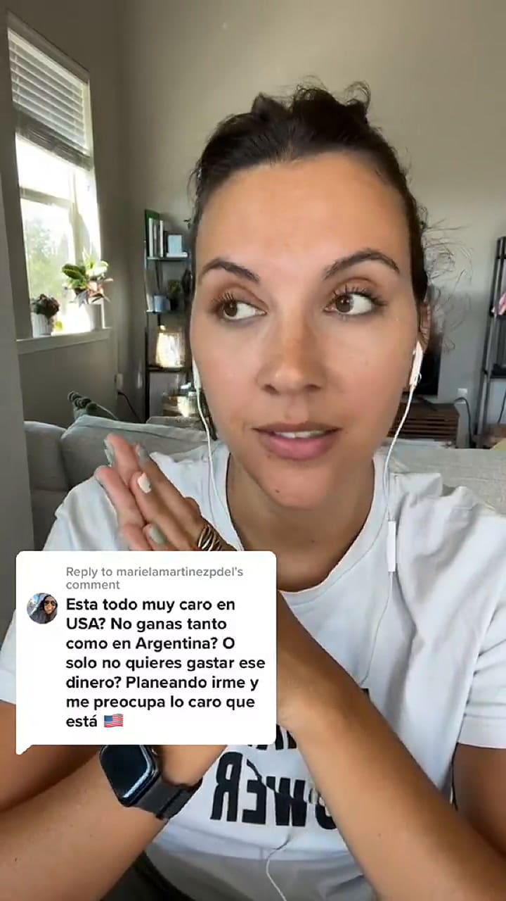 Una tiktoker reveló si es más caro vivir en Argentina o en EE.UU.