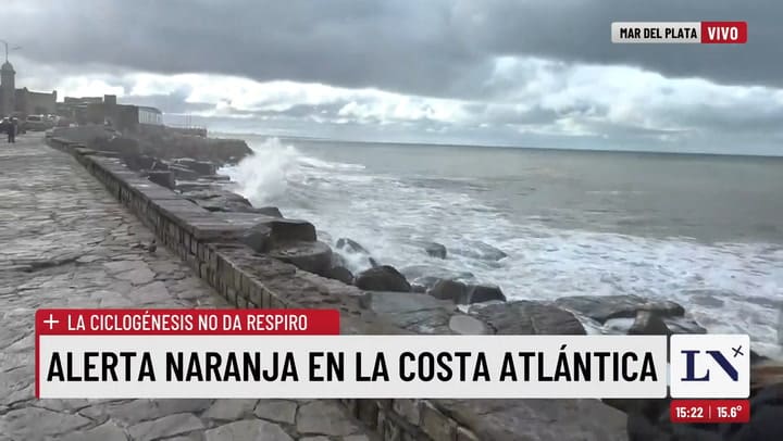 Alerta Naranja en la Costa Atlantica