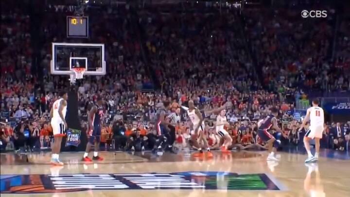 #5 Auburn Vs. #1 Virginia Kyle Guy 3-pointer & Free Throws