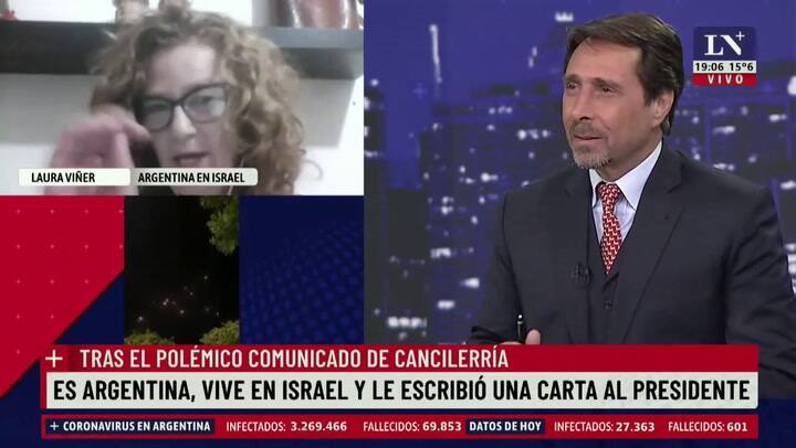 Laura Viñer, autora de la carta a Alberto Fernández, en diálogo con Eduardo Feinmann