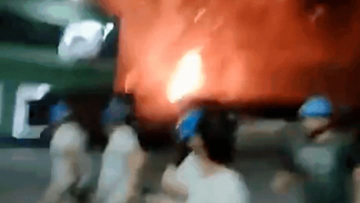 El momento exacto de la explosión