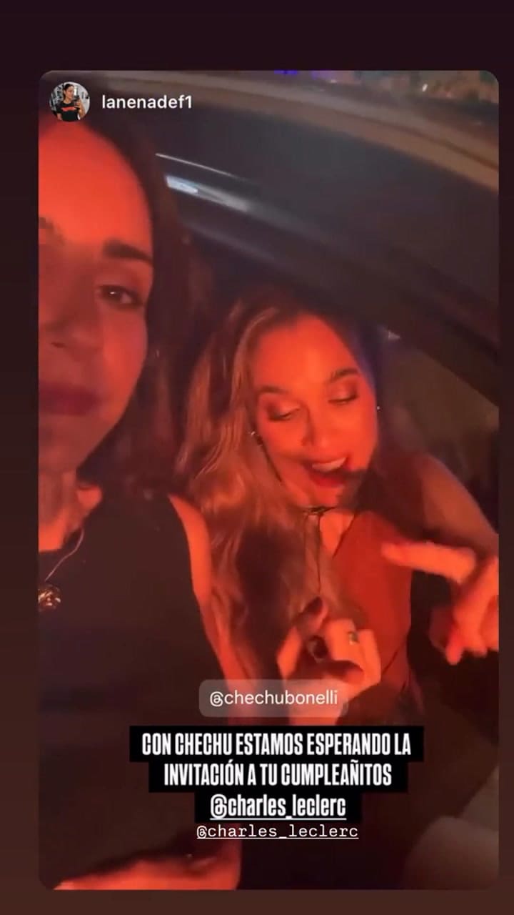 Chechu Bonelli le pidió a su amiga que le haga gancho con Charles Leclerc