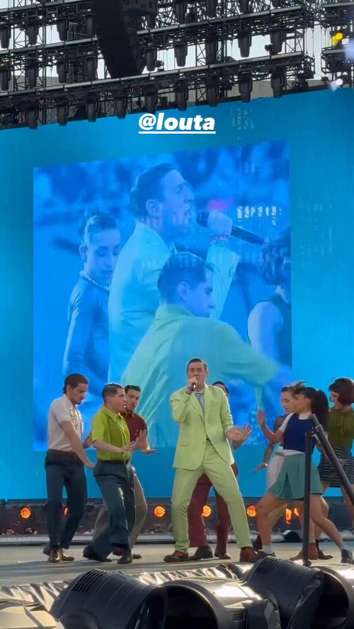 Louta en el segundo show de River